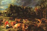 RUBENS, Pieter Pauwel Landscape with Cows Spain oil painting artist